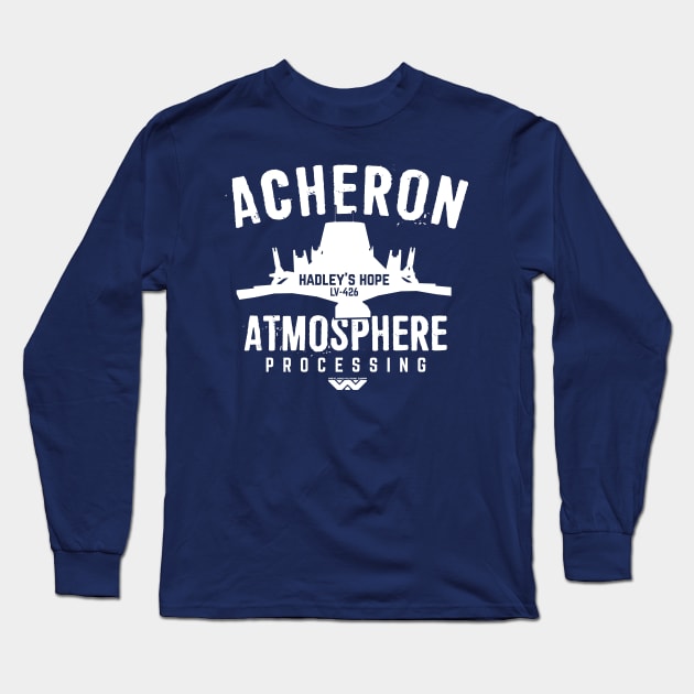 Acheron Atmosphere Processing Plant Long Sleeve T-Shirt by MindsparkCreative